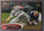 2012 Topps Chrome Jacoby Ellsbury Base Card