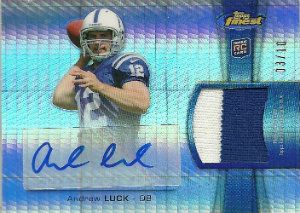 2012 Topps Finest Andrew Luck Autograph Patch