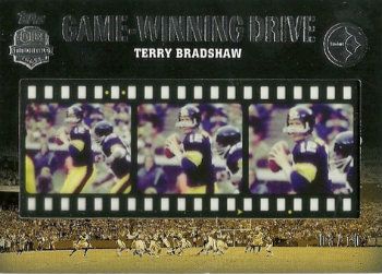 2012 Topps Game Winning Drives Terry Bradshaw Film Strip Card