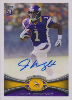 2012 Topps Jarius Wright Autograph RC Card