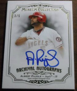 2012 Topps Museum Collection Albert Pujols Autograph #3/5
