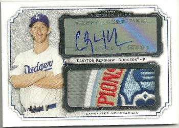 2012 Topps Museum Collection Clayton Kershaw Autograph Patch Card
