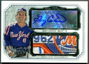 2012 Topps Museum Collection Gary Carter Momentous Jersey Patch Autograph