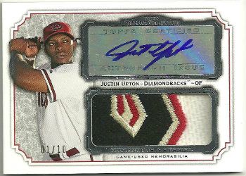 2012 Topps Museum Collection Justin Upton Jersey Patch Autograph