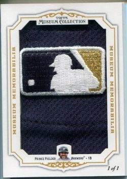 2012 Topps Museum Collection Prince Fielder MLB Logo Patch Card