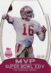 2012 Topps Super Bowl MVP Joe Montana Card