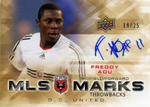 2012 Upper Deck MLS Throwback Marks Autograph Freddy Adu Card
