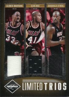 2011-12 Panini Limited Trios #10 Alonzo Mourning - Glen Rice - Shaquille O'Neal #/25