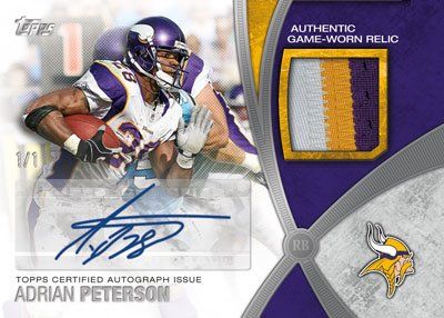 2012 Topps Football Adrian Peterson Auto Patch