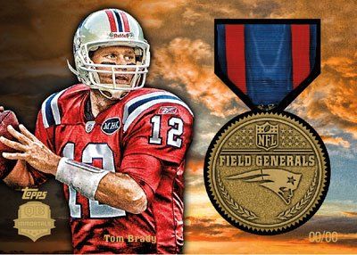 2012 Topps Football Tom Brady Military Medal