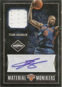 2011-12 Panini Limited Material Monikers Tyson Chandler Autograph Jersey Card #/49