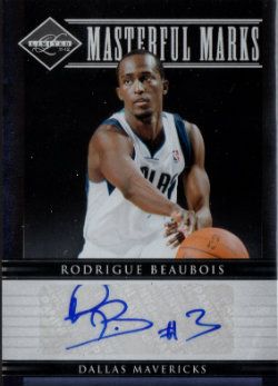 2011-12 Panini Limited Master Marks Autograph #46 Rodrigue Beaubois #/50