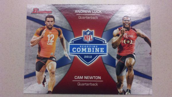 2012 Bowman Football Combine Competition Cam Newton Andrew Luck