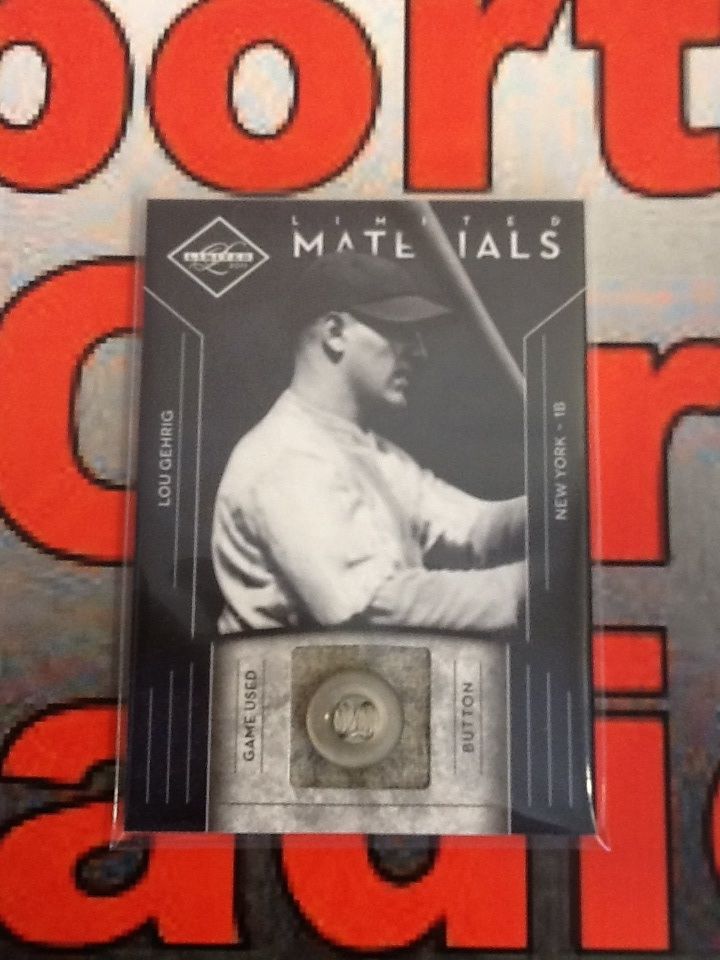2012 Panini Limited Materials Buttons Lou Gehrig Card #1/2