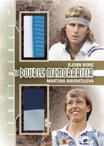 2012 Sportkings Series E Double Memorabilia Card #DM-06 Bjorn Borg - Martina Navratilova
