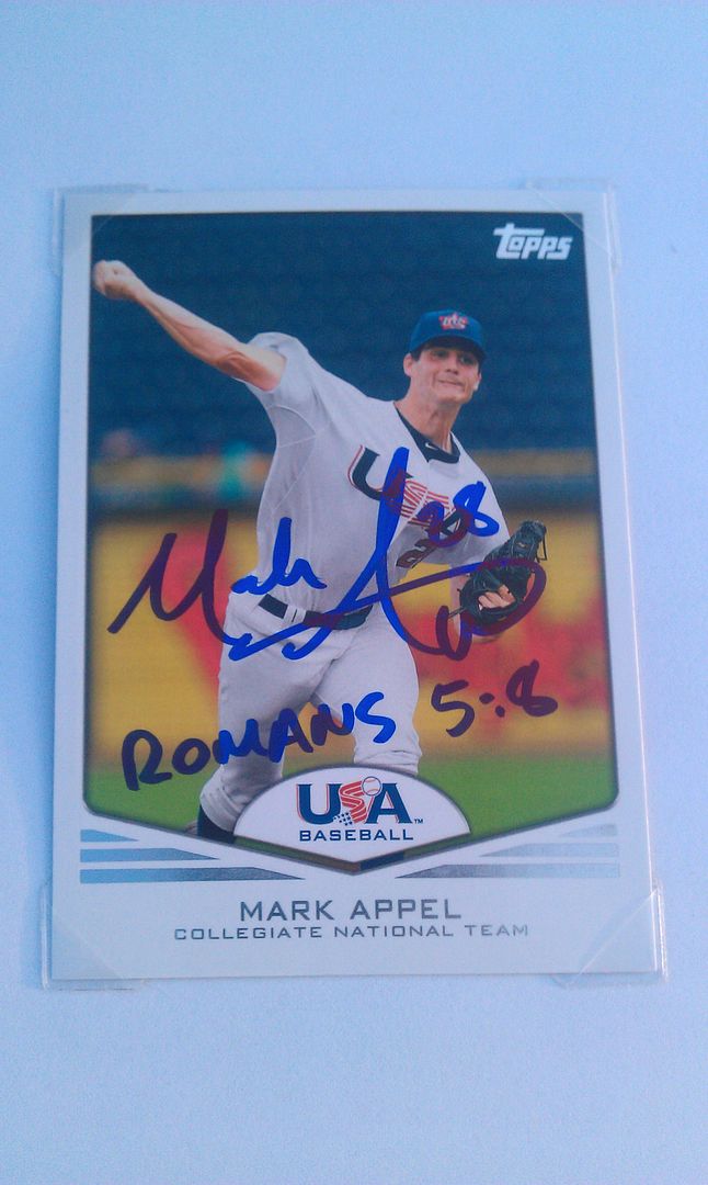 Mark Appel Autographed Topps Baseball Card
