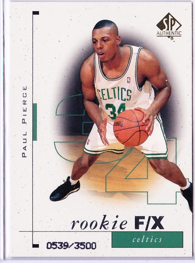 1998-99 Upper Deck SP Authentic Paul Pierce RC Card #/3500