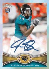 2012 Topps Chrome Football Justin Blackmon Refractor Autograph