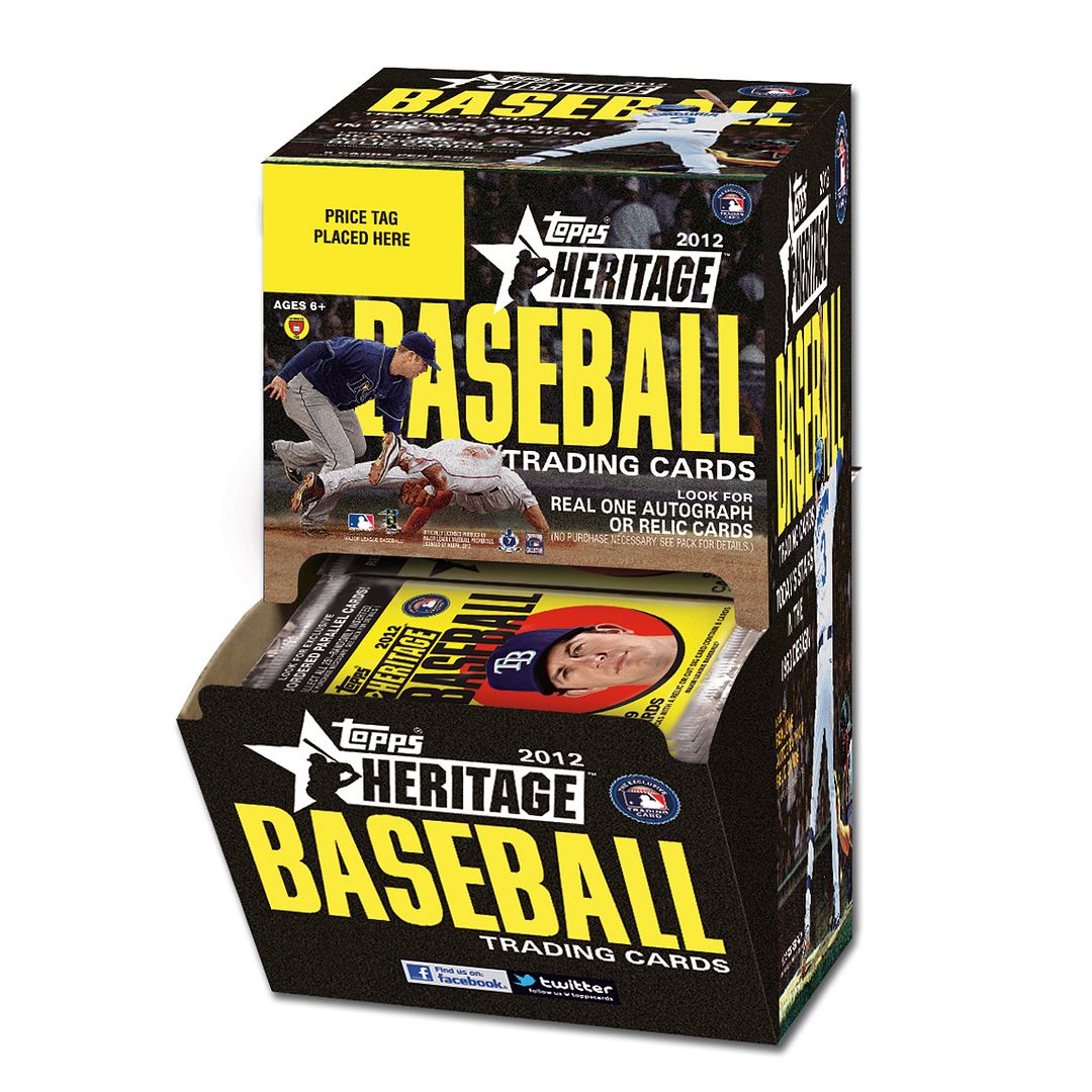 2012 Topps Heritage Baseball Retail Gravity Feed Box