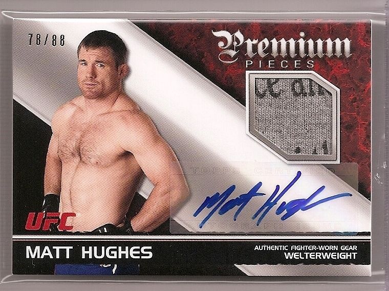 2012 Topps UFC Knockout Premium Pieces Autograph Matt Hughes Card #/88