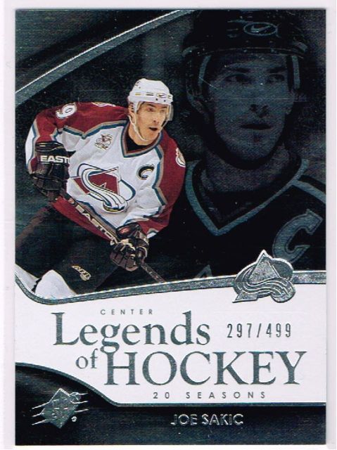 2011-12 Upper Deck SPx Legends of Hockey Joe Sakic Card #105