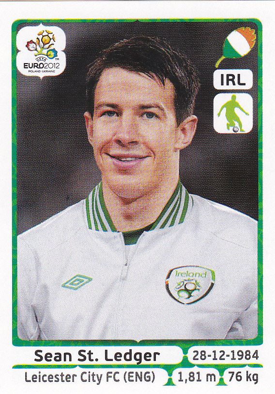 2012 Panini Euro Stickers Ledger Futbol Ireland