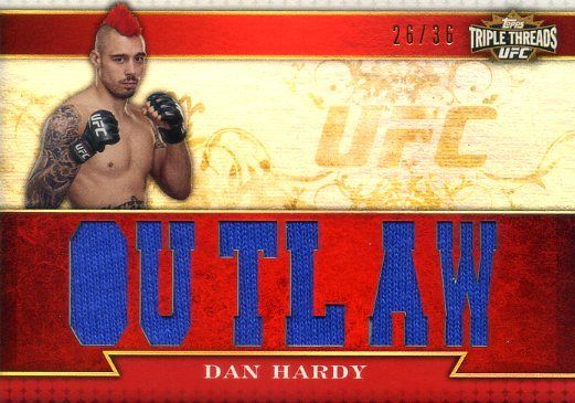 2012 Topps UFC Knockout Dan Hardy Triple Threads Relic Card #/36