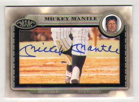 2012 Topps Tier 1 Mickey Mantle Cut Signature