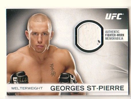 2012 Topps UFC Knockout Fighter Gear Relics Georges St-Pierre Card #/88
