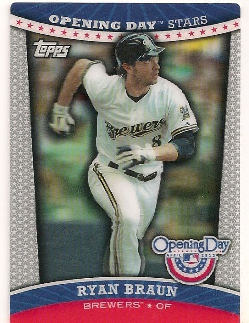 2012 Topps Opening Day Ryan Braun 3D Stars Card