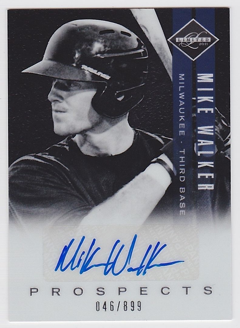 2011 Panini Limited Mike Walker Prospect Autograph Card #/899