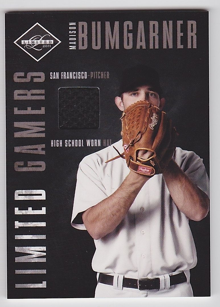 2011 Panini Limited Gamers Caps Madison Bumgarner High School Hat Card #11