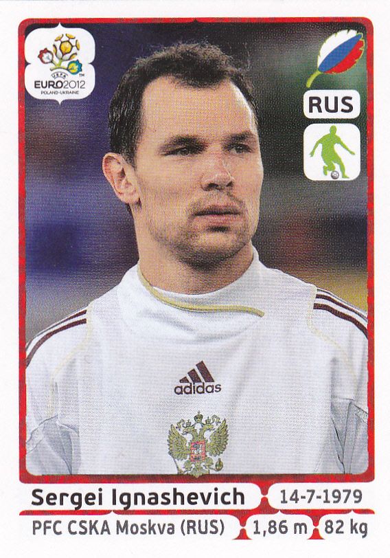 2012 Panini Euro Soccer Russia Sergei Ignashevich