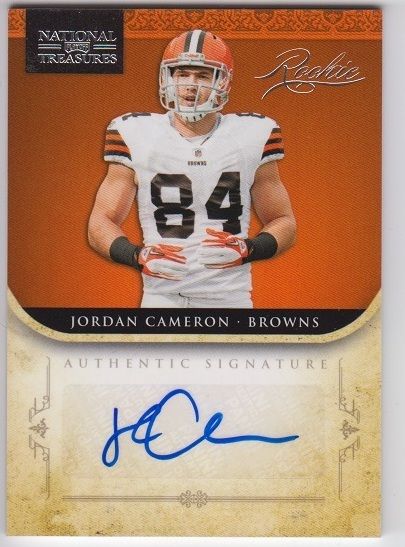 2011 Playoff National Treasures Jordan Cameron Autograph RC Card #/99