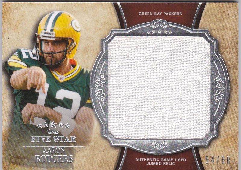 2011 Topps 5 Five Star Aaron Rodgers Jersey Card