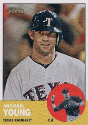 2012 Topps Heritage Michael Young Base Card