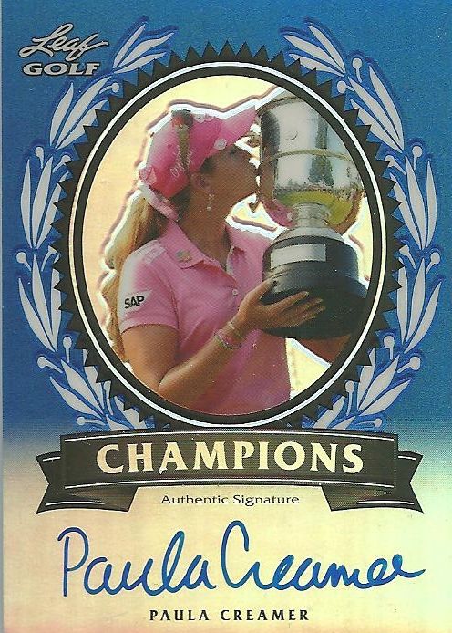 2012 Leaf Metal Golf Paula Creamer Champions Autograph Card