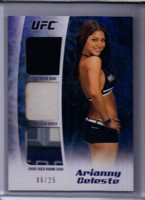 2012 Topps UFC Knockout Between Rounds Triple Relic Arianny Celeste Card #/25