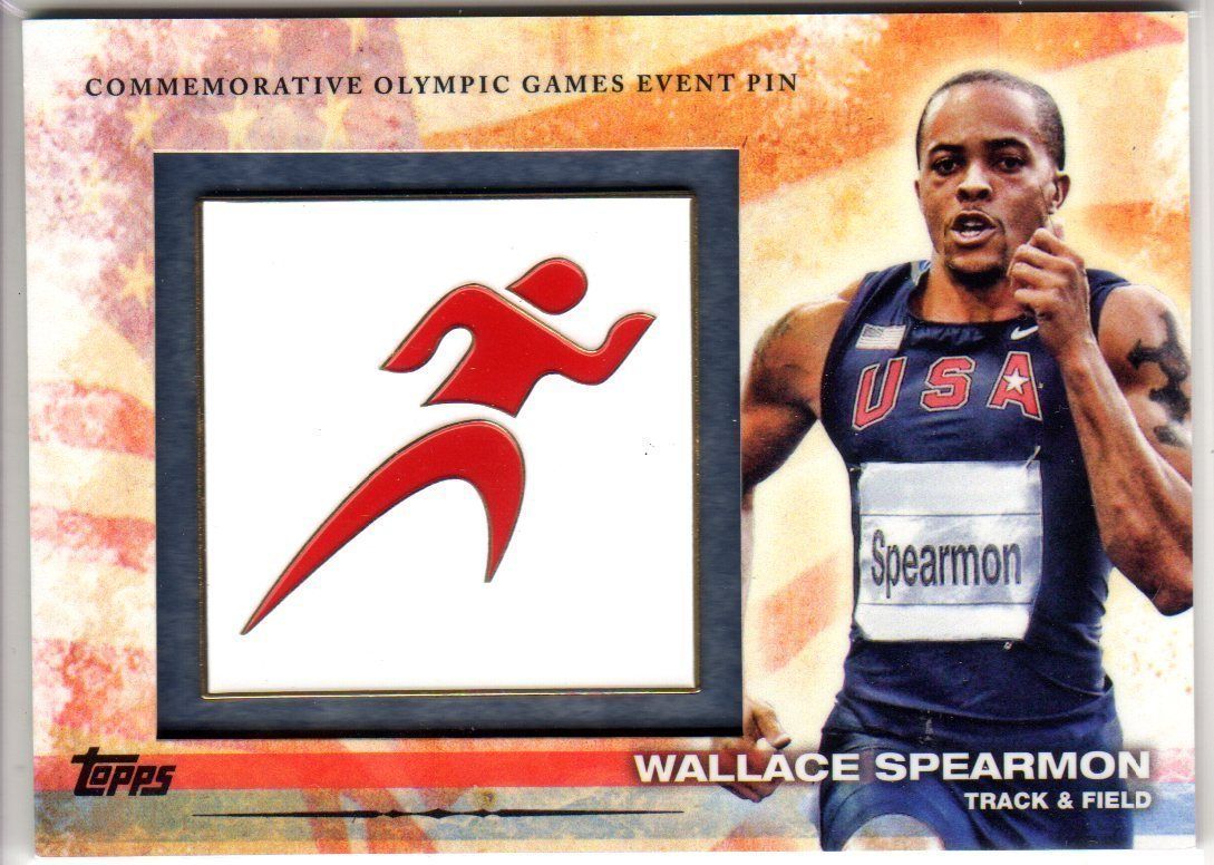 2012 Topps USA Olympics Commemorative Pin Wallace Spearmon