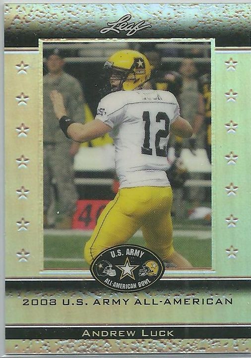 2012 Leaf Metal Draft Andrew Luck Army Card