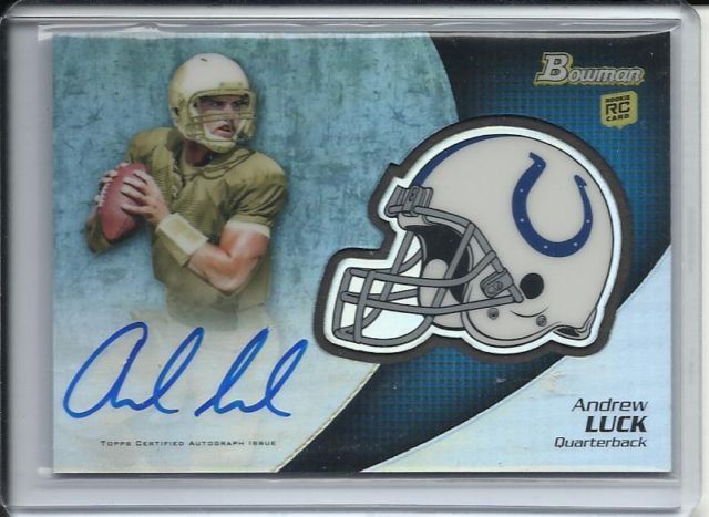 2012 Bowman Signature Andrew Luck Autograph Refractor Card