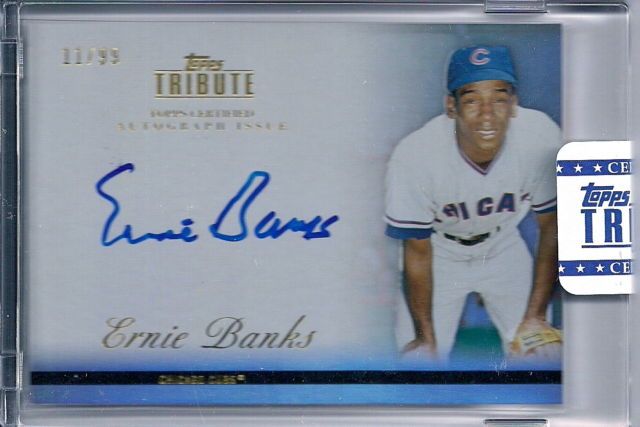 2012 Topps Tribute Ernie Banks Autograph