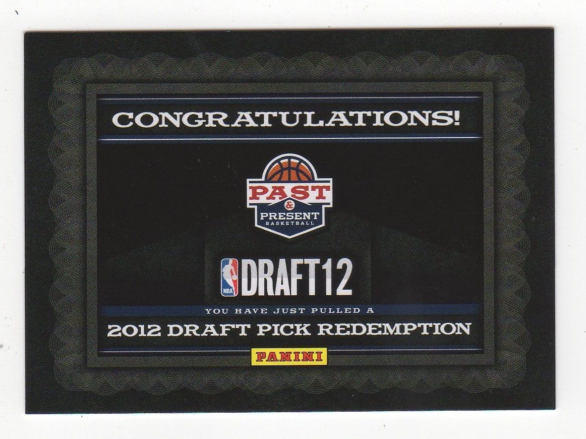 2011-12 Panini Past & Present Draft Redemption Card
