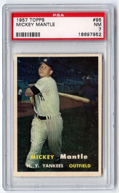 1957 Topps Mickey Mantle #95 Graded PSA 7