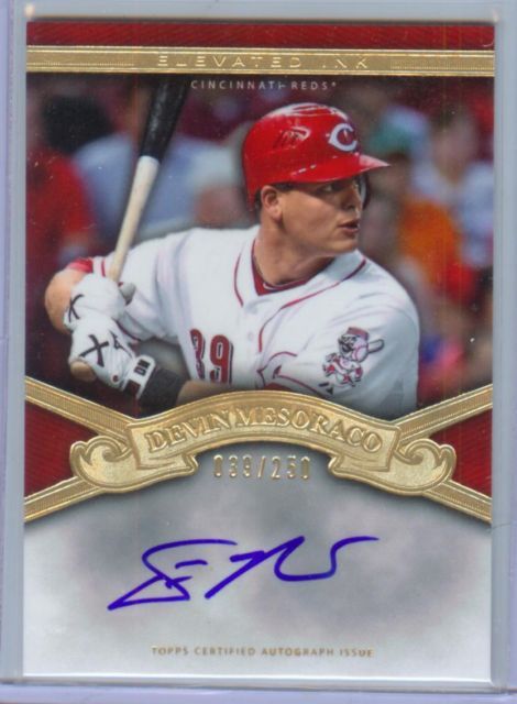 2012 Topps Tier 1 Elevated Ink Devin Mesoraco Auto