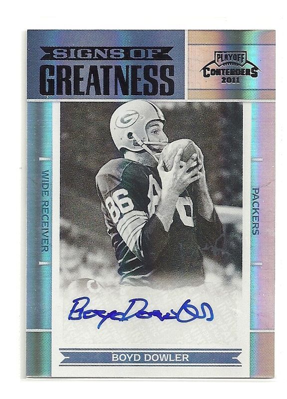 2011 Panini Contenders Boyd Dowler Signs of Greatness Auto