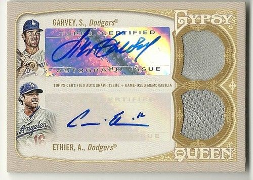 2012 Topps Gypsy Queen Dual Auto Relic Garvey/Either