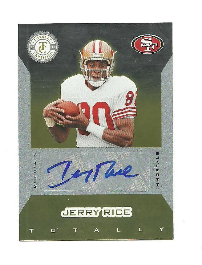 2011 Panini Totally Certified Immortals Jerry Rice Autograph Card #/10