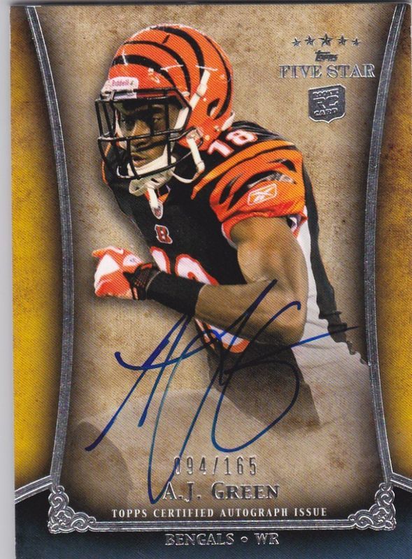 2011 Topps 5 Five Star AJ Green Autograph Rookie RC