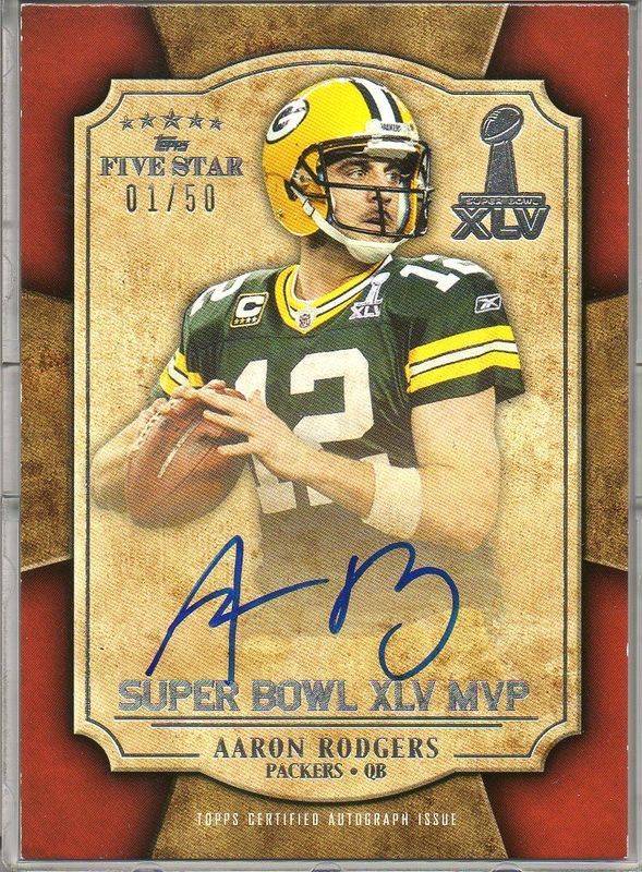 2011 Topps 5 Five Star Aaron Rodgers Super Bowl MVP Autograph
